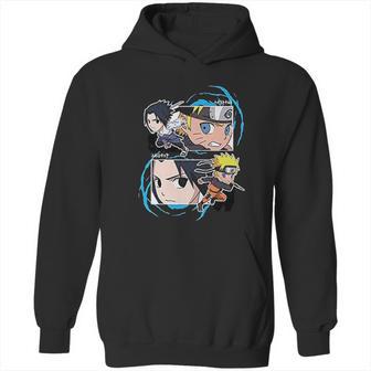 Naruto Shippuden Naruto And Sasuke Sd Fight Frames Hoodie | Favorety AU