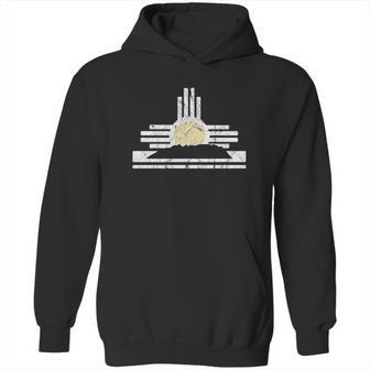 New Mexico Sandia Mountain Skyline And Zia Symbol Hoodie | Favorety