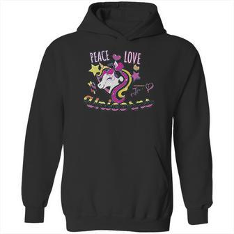 Nickelodeon Girls Peace Love Unicorns Hoodie | Favorety