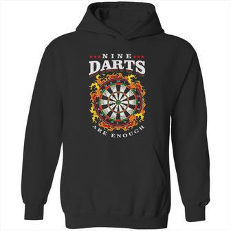 Nine Darts Are Enough Dartboard In Flames Hoodie | Favorety UK