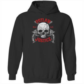 Outlaw Justice With Skull And Pistols Hoodie | Favorety CA