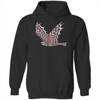 Pacific Northwest Red Tail Hawk Native American Style Art Hoodie | Favorety