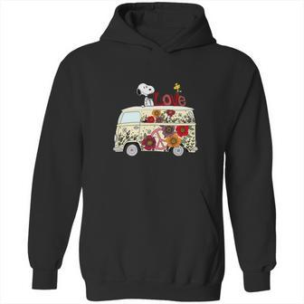 Peace And Love Are All We Need Volkswagen Bus Snoopy Shirts Hoodie | Favorety CA