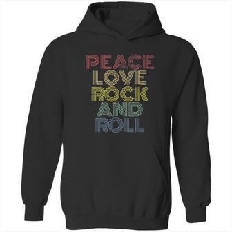 Peace Love Rock And Roll Hoodie | Favorety