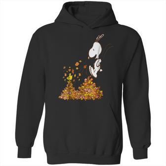 Peanuts Snoopy Jumping Into Leaf Autumn Shirt Hoodie | Favorety AU