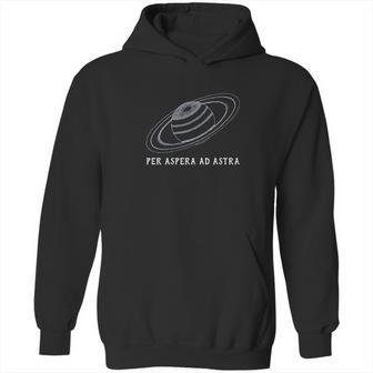 Per Aspera Ad Astra Saturn Space Astronomy Hoodie | Favorety