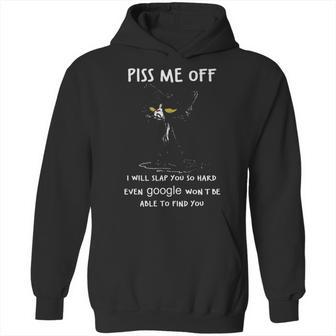 Piss Me Off I Will Slap You So Hard Black Cat Hoodie | Favorety