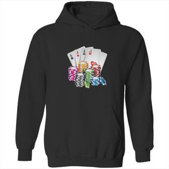 Poker King Queen Card Casino Chip Gambling Hoodie | Favorety