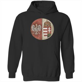 Poland Hungary Heritage Vintage Look Polska Hungarian Hoodie | Favorety UK