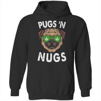 Pugs N Nugs Cute Pug Dog Lover Cannabis Marijuana Gift Hoodie | Favorety UK