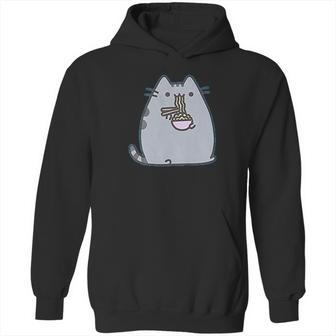 Pusheen The Cat Eating Noodles Juniors Hoodie | Favorety