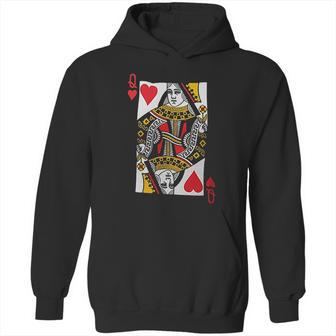 Queen Of Hearts Playing Card Funny Hoodie | Favorety DE