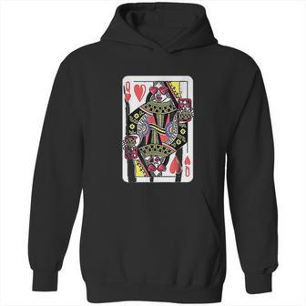 Queen Of Hearts Playing Card Hoodie | Favorety