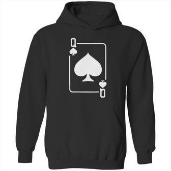 Queen Of Spades Playing Card Hoodie | Favorety