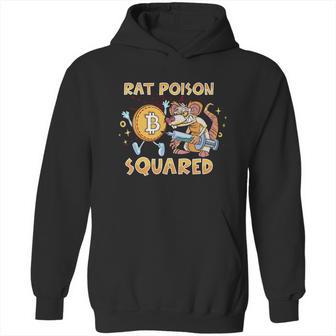 Rat Poison Squared Funny Cartoon Rat Stylized Bitcoin Sketch Graphic Design Printed Casual Daily Basic Hoodie | Favorety DE