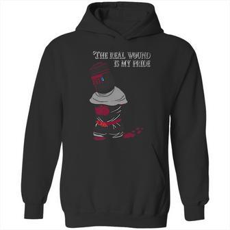 The Real Wound Is My Pride Funny Comedy Satire Black Knight Hoodie | Favorety CA