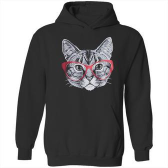 Red Glasses Cat Funny Belcher Kitty Cute Humor Fun Hoodie | Favorety AU