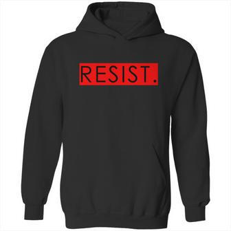 Resist Campaign Red Box Logo Anti-Trump Hoodie | Favorety