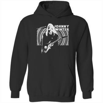 Retro Graphic Johnny Winter Backlit Art Hoodie | Favorety