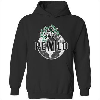 Rewild David Attenborough Save Earth Environmental Gifts Graphic Design Printed Casual Daily Basic Hoodie | Favorety DE