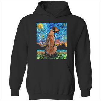 Rhodesian Ridgeback Starry Night Dog Official Art By Aja Hoodie | Favorety CA