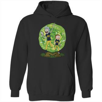 Rick And Morty Michigan Wolverines Football Hoodie | Favorety