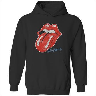 Rolling Stones The 89’ Distressed Print Tongue Hoodie | Favorety