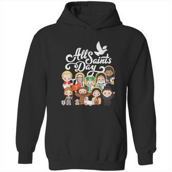 All Saints Day Kids Catholic St Francis Therese Joan Of Arc Graphic Design Printed Casual Daily Basic Hoodie | Favorety DE