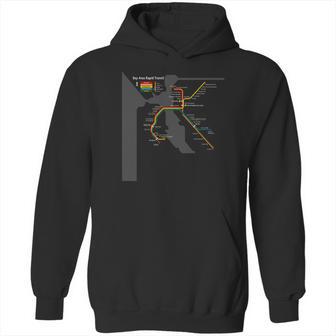 San Francisco Bart Bay Area Transit Metro Map Hoodie | Favorety CA