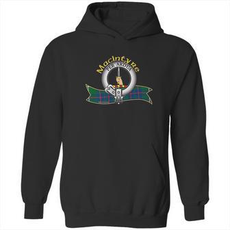 Scottish Macintyre Clan Tartan The Crest A Dexter Hand Hold Hoodie | Favorety CA