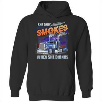 She Only Smokes When She Drinks Hoodie | Favorety CA