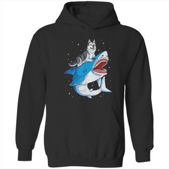 Siberian Husky Shark Jawsome Dog Lover Gifts Space Galaxy Hoodie | Favorety CA