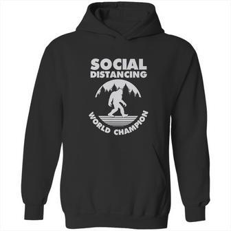 Social Distancing Introvert Bigfoot Funny Hoodie | Favorety