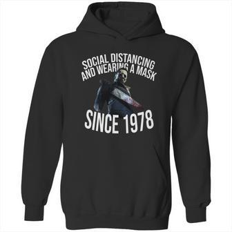 Social Distancing And Wearing A Mask Since Graphic Design Printed Casual Daily Basic Hoodie | Favorety AU