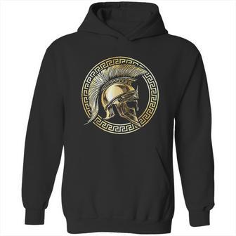 Spartan Helmet Gold Gladiator Sparta Greek Gym Workout Hoodie | Favorety DE