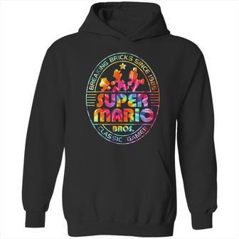 Super Mario Brick Break 85 Tie Dye Logo Graphic Hoodie | Favorety CA