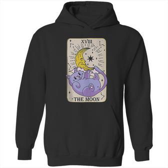 Tarot Card The Moon Xviii Kawaii Goth Pastel Cat Mystical Hoodie | Favorety DE