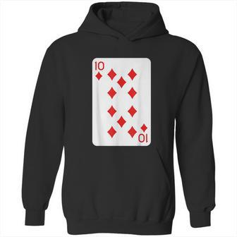 Ten Of Diamonds Playing Cards Halloween Costume Casino Easy Hoodie | Favorety DE