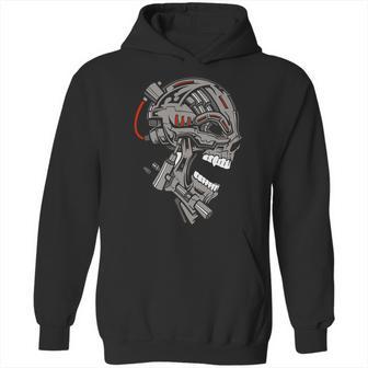 Terminator Skull Gun Head Graphic Design Printed Casual Daily Basic Hoodie | Favorety DE