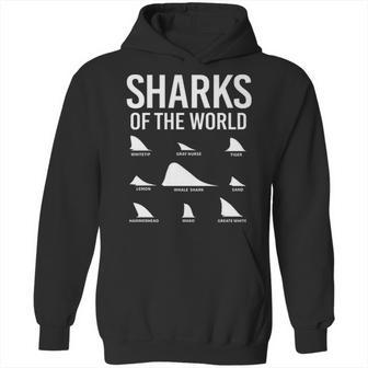 Types Of Shark Sharks Of The World Lovers Shark Fin Hoodie | Favorety UK