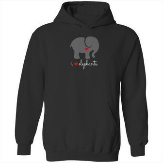 Un Bon Oeuf Designs I Love Elephants Hoodie | Favorety