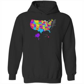 United States Map With States And Capital Cities Hoodie | Favorety CA