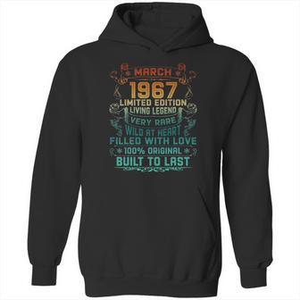 Vintage 55 Years Old March 1967 55Th Birthday Gift Hoodie | Favorety