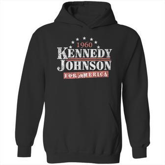 Vintage Kennedy Johnson 1960 Presidential Campaign Hoodie | Favorety