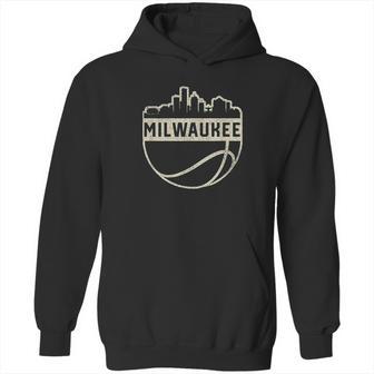 Vintage Milwaukee Wisconsin Cityscape Basketball Hoodie | Favorety AU