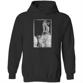 Vintage Pawn And Knight Shadow Chess Hoodie | Favorety