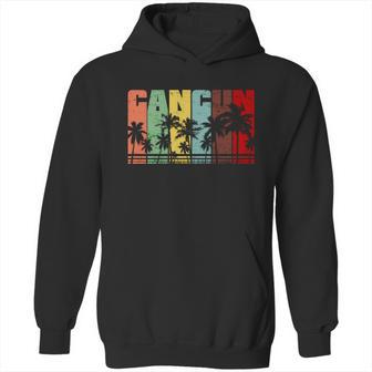 Vintage Retro Cancun Palm Tree Logo Hoodie | Favorety UK