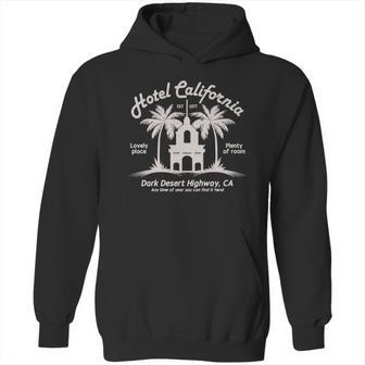 Vintage Retro Cool Hotel California Dark Desert Highway Hoodie | Favorety CA