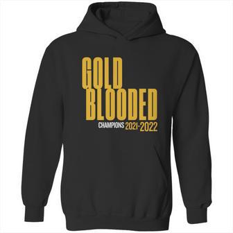 Warriors Finals 2022 Basketball Gold Blooded Warriors Graphic Design Printed Casual Daily Basic V3 Hoodie | Favorety