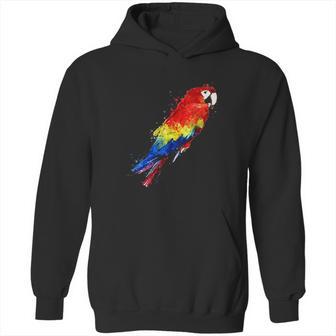 Watercolour Colourful Scarlet Macaw Parrot Bird Painting Hoodie | Favorety UK